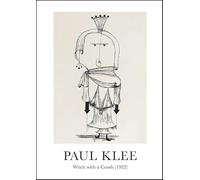 GYTRI CGFHJ Paul Klee People Portrait Poster Color Prints Abstract Wall Art Picture《Witch with a Comb》Paul Klee Canvas Painting For Parlor Decor 50x70cm Unframed