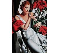 GYTRI CGFHJ Tamara De Lempicka Poster Color Prints Abstract Wall Art Picture《Lady of Flowers》Tamara De Lempicka Canvas Painting For Home Decor 50x80cm Unframed