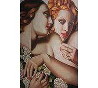 GYTRI CGFHJ Tamara De Lempicka Poster Color Prints Abstract Wall Art Picture《Two Ladies》Tamara De Lempicka Canvas Painting For Home Decor 50x80cm Unframed