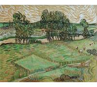 GYTRI CGFHJ Van Gogh Poster and Prints Retro Wall Art Color Picture《Bridge across the Oise》Landscape Canvas Painting For Parlor Decor 70x50cm Unframed