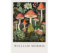 GYTRI CGFHJ William Morris Poster Color Prints Abstract Wall Art Flants Picture《Mushroom》William Morris Canvas Painting For Home Decor 30x50cm Unframed