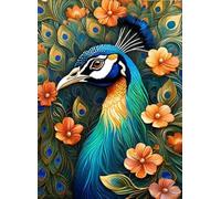GYTRI CGFHJ William Morris Poster Modern Wall Art Picture《Peacock Among Flower》by William Morris Prints Animal anvas Painting For Home Decor 30x40cm Unframed