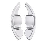 GYTTAK Car Shift Paddle Compatible with for Golf 6 for Tiguan MK5 MK6 for Jetta 2pcs Aluminum Car Steering Wheel Shift Paddle Shifter Gear Shift Knob Car Shift Paddles(Silver)