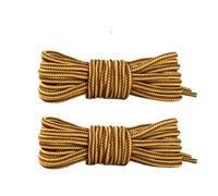 GYTTDERFL Boot Laces 4Pair Outdoor Sports Shoelaces Sneaker Round Striped Shoelace Boots Laces Length 70cm/90cm/120cm/150cm(Brown yellow,120cm)