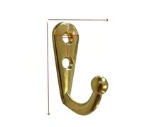GYTTDERFL Retro Metal Hooks 10pcs zinc Alloy Antique Black Clothes Hook Cloakroom Door Back Clothes Hook(New Gold 10pcs)