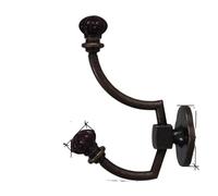 GYTTDERFL Retro Metal Hooks Pumpkin Ceramic Wall Hooks/Decorative Hook Antique Retro Coat Hangers Hanger Rack Metal Furniture(Crown Dark Coffee)