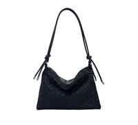 GYTTDERFL Rhinestone Clutch Purse Women Shiny Rhinestone Dinner Bag Party Wedding Purses Full-Diamond Ladies Handbag Sparkly Evening Bags(Black-01)