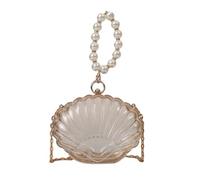 GYTTDERFL Shell Bag Shell Bag Evening Banquet Aristocratic Metal Chain Crossbody For Women Handle(Transparent)