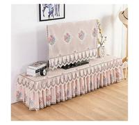 GYTTDERFL Tv Cover 1pcs TV Cover Fabric Rectangular Cabinet Fashionable Hanging Household Curved Cloth(Color 01,40x200x40cm Desk)