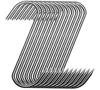 GYUEE Premium Butcher's Meat Hooks 20Pcs - Stainless Steel Wall S-Shaped Hooks for Hot and Cold Smoking, Chicken Hunting, Ribs (13cm, Pack of 20)