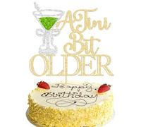 Gyufise 1 Pack A Tini Bit Older Cake Topper Espresso Martini Birthday Cake Pick A Tiny Bit Older Theme Birthday Bachelorette Bridal Shower Cake Decoration Party Supplies Gold