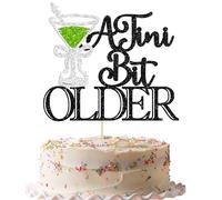 Gyufise 1 Pack A Tini Bit Older Cake Topper Espresso Martini Birthday Cake Pick A Tiny Bit Older Theme Birthday Bachelorette Bridal Shower Cake Decoration Party Supplies Black