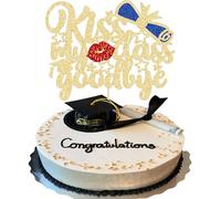 Gyufise 1 Pack Kiss My Class Goodbye Cake Topper 2026 Graduation Cake Pick Decorations for 2026 Graduation Party Decorations Supplies