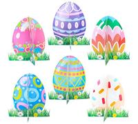Gyufise 12 Pack Happy Easter Honeycomb Centerpieces for Table Decorations Bunny Easter Egg Centerpieces Decor for Easter Day Birthday Anniversary Party Supplies