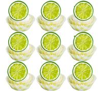 Gyufise 12Pcs Fake Lemon Slices Cake Toppers Realistic Plastic Fake Lemons Decor for Kitchen Lemonade Stand Party DIY Craft Vase Filler Tiered Tray Centerpiece Summer Display Photo Props