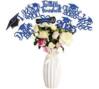Gyufise 16Pcs Prom 2025 Centerpiece Sticks Class of 2025 Table Flower Centerpieces Sticks Congrats Grad Party Decorations for 2025 Graduation College Prom Party Supplies Blue