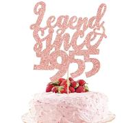 Gyufise 1Pc Legend Since 1955 Cake Topper Glitter 70th Birthday Cake Pick Cheers to 70 Years Happy 70th Cake Decoration for 70th Birthday Anniversary Wedding Party Cake Decorations Supplies Rose Gold
