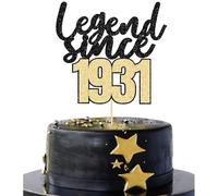 Gyufise 1Pcs Legend Since 1931 Cake Topper Glitter Ninety Five Happy 95th Birthday Cake Pick Cheers to 95 Years Cake Decoration for 95th Birthday Wedding Anniversary Party Decorations Supplies