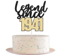 Gyufise 1Pcs Legend Since 1941 Cake Topper 85th Birthday Cake Decoration Hello 85 Funny 85 and Fabulous Decoration for 85th Wedding Anniversary Birthday Party Decoration Supplies