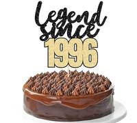 Gyufise 1Pcs Legend Since 1996 Cake Topper Glitter Thirty Five Happy 30th Birthday Cake Pick Cheers to 30 Years Cake Decoration for 30th Birthday Wedding Anniversary Party Decorations Supplies