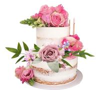 Gyufise 1Pcs Pre-Made Purple Cake Flowers Decorations Flower Cake Topper Butterfly Cake Decorating Flowers for Wedding Sweet 16 Birthday Girl