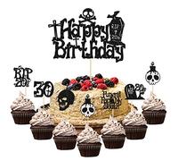 Gyufise 25Pcs RIP 20s Cupcake Toppers Death to My 20s Cake Toppers RIP to My 20s Birthday Decorations Death to My Twenties Party Decorations for Men Women 30th Birthday Party Decorations