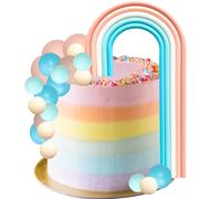Gyufise 26Pcs Ball Cake Toppers Mini Balloon Balls Pastel Rainbow DIY Baking Cupcake Cake Decorations for Birthday Baby Shower Party SuppliesGreen