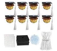 Gyufise 36Pcs 2025 Graduation Cap Cupcake Toppers with Tassel Adhesive Dots Chocolate Decorations Class of 2025 Congrats Grad Cap Cupcake Decorations for 2025 Graduation Theme Party Supplies Silver
