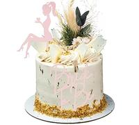 Gyufise 3Pcs Bride to Be Cake Topper Pink Acrylic Cake Topper Boho Flower Artificial Flower Bridal Shower Cake Toppers Bachelorette Cake Topper for Bohemian Wedding Baby Shower Birthday Party Supplies
