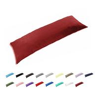 Gyulin 100% Cotton 300 Thread Count Envelope Style 4.6ft Body Pillow Cover Pillowcase Pillow Protector Cushion Cover Non Zippered Only Cover No Insert 20" x 54" /51cm X 137cm Wine Red