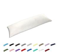 GyuLin 100% Cotton 300 Thread Count Envelope Style 6ft Super King Body Pillow Cover Pillowcase Pillow Protector Cushion Cover Non Zippered Only Cover No Insert 20"x72"/51x180cm White