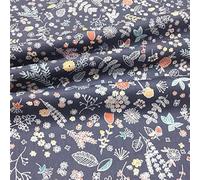 Gyulin 100% Cotton 300 Thread Count Envelope Style V Shaped/Tri/Boomerang Standard Pillow Case Cushion Cover Only Cover No Insert (Navy Gray/Grey Flower Leaves)