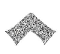 Gyulin Silky Soft Satin Soild Envelope Style V Shaped/Tri/Boomerang Pillow Cover Pillowcase Pillow Protector Cushion Cover for Orthopaedic/Pregnancy/Nursing Pillows,Only Cover No Insert Zebra