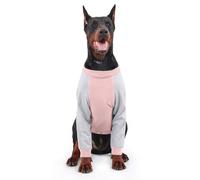 Gyuzh Dog Front Leg Sleeve Elbow Protector Cotton Shirts Dog Recovery Suit Stop Licking Front Legs Puppy Skin Cover for After Surgery Pink XL