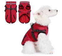 Gyuzh - Dog Jacket with Harness, Dog Coats for Small Dogs, Warm Fleece Puppy Jacket, Waterproof Dog Jacket with Built-in Harness for Small Medium Large Dogs