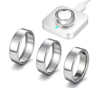 GYVORA 3 Pack Ring Protective Case Compatible with Oura Ring 5，Silver：9 | Electroplated gold-tone TPU with laser-engraved patterns; slim Oura Ring 5 protector, supports charging, sizes 6-13.