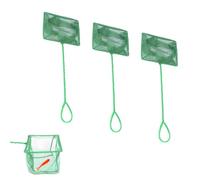 GYWHOOFT 4 Pieces Green Aquarium Landing Net Mini Aquarium Net Fish Tank Fishing Net 30 x 15 cm Small Fishnet Fine Mesh Fishing Net