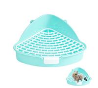 GYWHOOFT Reusable Pet Litter Tray, 24.8 x 20.5 x 10.5 cm, Blue Pet Toilet, Easy Installation for Rabbit, Chinchilla, Squirrel Pig