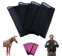 GYWZTJ Mini Donkey Fly Boots, Breathable Mesh Protectores Para Caballos, Loose Fitting & Non-slip, 360°leg Protection with Adjustable for Mini & Farm Donkeys, Leg Boots for Turnout