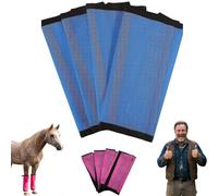 GYWZTJ Mini Donkey Fly Boots, Breathable Mesh Protectores Para Caballos, Loose Fitting & Non-slip, 360°leg Protection with Adjustable for Mini & Farm Donkeys, Leg Boots for Turnout