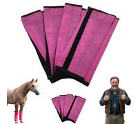 GYWZTJ Mini Donkey Fly Boots, Breathable Mesh Protectores Para Caballos, Loose Fitting & Non-slip, 360°leg Protection with Adjustable for Mini & Farm Donkeys, Leg Boots for Turnout