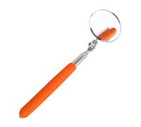 Gyxcelc Automotive Telescopic Inspection Mirror Round Handle Mechanics Mirror Tool Stainless Steel Universal Folding Telescopic Round Mirror for Mechanics Cars maintenance 50mm Diameter,Orange