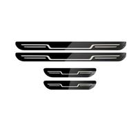 GYYDXDP 4Pcs Car Door Sill Protector Strips Compatible for Honda Insight II 2009-2011, Car Kick Plate Guard Threshold Decor Strips Sill Pedal,normal-B/Black Titanium Mirror