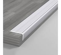 GYYDXXFC Aluminum Peel And Stick L Molding Corner Guards, Self Adhesive Non-Slip Staircase Step, Metal Strip Threshold Strip, For Outdoor/Indoor Uses(Silver,90cm L 100mm*30mm)