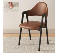 GYYDXXFC Home Office Desk Chair - Work Vanity Chair, Comfortable Upholstered With Back Support Conference Room Chair, Indoor And Outdoor Events(Brown)