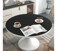 GYYFQH Tablecloth Outdoor Round 80 Cm, Tablecloth Round, Outdoor Beer Table Tablecloth, Leather Tablecloth, Table Mat Made of Suede, Plain Kitchen Tablecloth,H-60cm