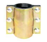 GYYGRY 2 inch Pipe Clamp, Bronze, DN50×125, Steel, Up to 1Mpa Pressure, Suitable for PE/PPR/Steel/Iron Pipe, Length 4.72 inch, Width 5.1 inches