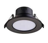 GYZLZZB 9/12W Ultra Slim Round Aluminum LED Downlight Recessed for Ceiling Commercial Illumination Energy Saving Black LED Ceiling Lamps Super Bright Embedded Integrated Spotlight, 80-100MM