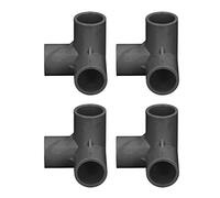 GYZOUKA 10PCS 3 Way Pipe Fittings PVC Tee Connector 20mm Inner Diameter 90 Degree Elbow with High Gloss Finish for Water Pipes Furniture Greenhouse Tents (Black)