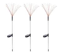 GYZOUKA 3 Pcs Outdoor Solar Garden Lights Colorful Fireworks Light Camping LED Sparklers Solar Lights for Garden Patio Yard Decorative